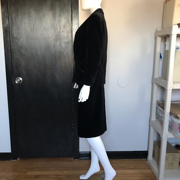 Celine Vintage Velvet 2 Piece Blazer Skirt Suit - Picture 6 of 8